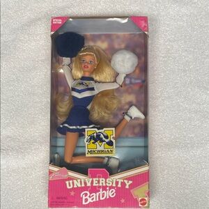 Michigan University Cheerleader Barbie Doll